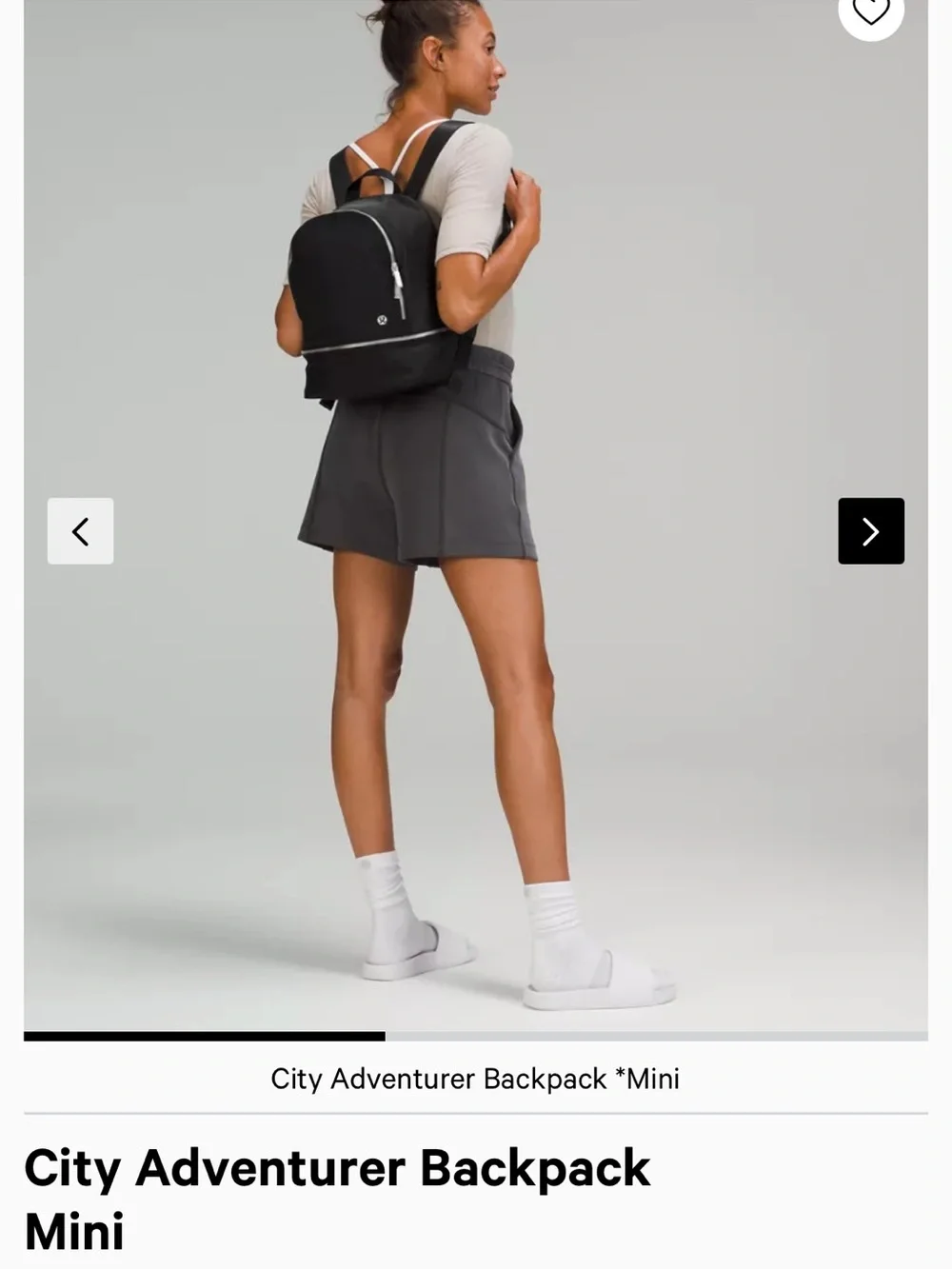 Lululemon City Adventurer Mini Black Nylon Backpack